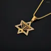 Цепи Ожерелье израильского меноры для мужчин Еврейская звезда Давида подвесной цепной ожеречи