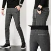 Men's Pants Brand summer Men Classic Casual Elastic Long Trousers Male black Cotton stripes straight thin Work Pant men's size 36 38 230428