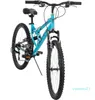 (Inventario de EE. UU.) Huffy 24" Trail Runner Niñas Bicicletas de montaña de suspensión completa Teal Blue 991