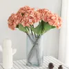 Decoratieve bloemen Rode Hydrangea Kunstmatige zijde voor thuisdecoratie Wedding Bouquet Bruid Fake Flower Faux woonkamer