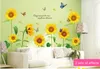 Fonds d'écran Tournesol Sticker Mural Style Pastoral Décor À La Maison Stickers Art Peinture Papier Peint Pour Chambre Porche Peintures Murales Qualité PVC Wallstickers 230505