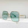 مصمم أزياء Ladys Sunglasses Womens Eversize Legheless Square Square Square Thin Summer Classics UV400 نظارات حماية العين 0817