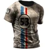 Men s T Shirts Vintage for 3D Print American ee op Short Sleeve Oversized Hip Hop O Neck Cotton Clothing Camiseta 230505