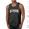 Men's Tank Tops Accordion Player Vest Sleeveless Keyboard Squeezebox Music Musical Instrument Play Concert Live