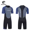 Wetsuits Drysuits Wetsuit Shorty Men 3mm2mm Neoprene Suits Adults Surfing Canoeing Scuba Diving Suits One Piece Shortie Male Short Sleeve Zip J230505