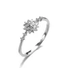 Wedding Rings Vintage Female Luxury Flower Snowflake For Women Silver Color Engagement Charm Wedding Ring Jewelry 230505