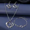 Ожерелья с подвесками, роскошные простые большие маленькие полые двойные ожерелья в форме сердца, изысканная цепочка с кристаллами и цирконием, женские свадебные украшения 230504