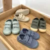 First Walkers Unisex Full Match Детские кроссовки квартиры детская обувь для учеников Button Canvas Baby Shoes f08123 230505