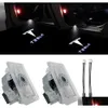 Portes De Voiture Led Flaque Porte Lumières Logo Projecteur Étape Bienvenue Pour Tesla Modèle 3 S X Drop Delivery Mobiles Motos Pièces Extérieur Dh9Uz