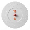 Placas Creative White Ceramic Plate French Modern Meteorite Dinner Restaurant El Tableware Molecular Cuisine Soberset Prishes