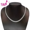 D VVS 6 mm Moissanite S925 Wit en geel goudplaat Hiphop Cubaanse ketting Ketting Iced Cuban Link Chain Men and Women Gifts