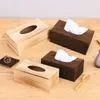 Tissue-Boxen Servietten Kreative Haushalts-Holz-Tissue-Box Pumpbox Servietten-Box Holz-Nass-Tissue-Halter Dispenser Home Servietten-Organizer Aufbewahrungsboxen Z0505