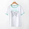 2024 Fashion charm summer new Ga ni Womens t shirt Designer Shirts branded Womens Casual printed green color Loose Womens Short Sleeve t shirt tees tops for women