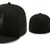 2023 Baseball masculin Full Fermed Caps Summer Navy Blue Letter Bone Men Femmes Black Color toutes les 32 équipes Sport décontracté Chapeaux ajustés à plat "YM" New York Mix Colors A3