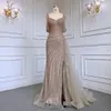 Party Dresses Gold High Split Elegant Mermaid aftonklänningar 2023 Beaded Luxury for Woman Bla71679 Serene Hill 230505