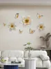 Wall Clocks Living Room Modern Household Hallway Resin Watches Creative Fashion Flower Ornaments Home Decoration