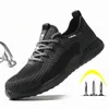 Safety Shoes Breathable Safety Shoes Men's Work Boots Steel Toe Cap Puncture-Proof Indestructible Security Shoes Light Comfortable Sneakers 230505