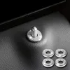 Aggiornamento 4 pezzi bulloni porta auto porta perno serratura copertura diamante decorazione automatica finiture anello adesivo per Mercedes-Benz Classe C C200l Glc260 C260l