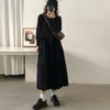 Abiti casual HOUZHOU Abito da donna bianco Harajuku Oversize Moda coreana Manica lunga Estetica Vintage Vestito estivo Elegante chic