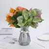 Fleurs décoratives Feuilles de plantes vertes artificielles Arrangement de fleurs Accessoires Pographie de mariage En pot Maison Salon Sourcil Feuille