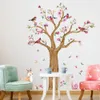 Wallpapers 2pcs/lot Bird Deer Tree Wall Sticker TV Background Home Decoration DIY Wall Poster Bedroom For Children Wallstick Pail Packing 230505