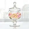 Storage Bottles European Transparent Glass Tank With Lid Household Candy Jar Food Container Wedding Decoration Bottle