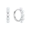 Brincos de argola 925 agulha de prata esterlina ouro 10mm Huggies de pérolas para mulheres clipes finos de luxo piercing jóias de moda