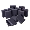 Cajas de joyería Pandahall 12 ~ 24 uds/lote negro cuadrado/rectángulo juego de joyas de cartón cajas anillo cajas de regalo para embalaje de joyería 230505