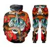 Men's Tracksuits LCFA 2023 Zip Hoodies Man Sweatsuit 3D Print Tiger Snake Casual Plus Size Costume Male Zipper Coat Autumn Fashion Hoody 4XL