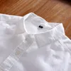 Мужские повседневные рубашки Hoo Spring White Thin Thin Section Свежая дышащая длинно рубашка для льня