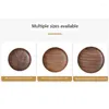 Plates Black Walnut Wooden Dinner Round Wood Easy Cleaning & Lightweight For Dishes Snack Dessert Classic Plate Gifts