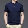 Mens T-Shirts Polos Shirt Ice Cotton Shirt Designer Summer Short Polo Man Tops With Embroidery Neck Striped Tshirts M-4XL