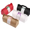 Opakowanie prezentowe 10pcs Kraft Marble Paper Cake Box Pakowanie Pakowanie Wedding Wedding Cardboard White Mussse Biscuits