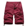 Herrenhose Sommer Sport Herren Freizeithose Einfarbig Gewaschene Baumwollhose Cargohose Mode Urban