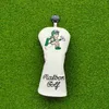 Malbon Golf Club Head Magic Flying Snowman Golf Woods Headcovers Driver Fairway Putter 135h 클럽 세트 Heads PU 가죽 유니세 섹스 8956