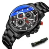 腕時計オレンス2023トップブランドメンクォーツウォッチオートマチックデート腕時計ステンレス鋼防水クロノグラフファッションカジュアルツールボックス