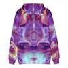 Heren Hoodies 3D Purple Mix-Up Tie Dye Hawaii Hoodie Sweatshirt Streetwear pullovers Fashion Women Men 2023