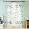 Rideau 1Pc moderne tulipe fenêtre écran salon chambre porte cuisine drapé décoration de la maison fournitures Transparent