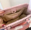 Bolsos de diseñador de lujo Totes Cartera rosa Cesta de moda de cristal Bolsos de mano para mujer Bolsos de compras de viaje de playa de hombro de ocio