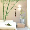 Bakgrundsbilder 2st/Set Bamboo Forest Birds Large Size Wall Sticker Home Decor Bedroom Garderob Tv Soffa Wall Poster PVC DIY Art Mural Wallpaper 230505