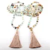 Мода богемные племенные бревенчатые украшения для йоги йога амазонит камень Будда колье для женщин лариат ожерелья модные украшения ювелирные аксессуары