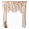 Feestdecoratie W180XH200cm buiten bruiloft achtergrond grote macrame muur hangende geweven raamgordijnen slaapkamer kunst decor boho tapijt