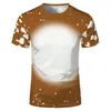 Camisetas 2023 Multi-cor Transferência de Calor Sublimação Em Branco T-shirt Homens e Mulheres Cor Impressa Mangas Floral Curto