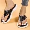 Slippers Dames Sandalen 2023 Zomer Elegante lage hakken Sandalie Mujer Beach Flip Flops Shoes Ladies Wedge