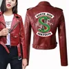 Women's Leather & Faux 2023 Runway Riverdale Women PU Jacket Fashion America Kpop Motorcycle Southside Serpents Artificial Coat