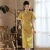 Etnische kleding Qipao lente zomer 2023 meisjes jonge dagelijkse jurk elegante Chinese stijl geavanceerd gevoel verbeterde comfortabele cheongsam