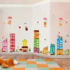 Papiers peints Nouveau dessin animé coloré petite ville autocollant mural autocollants écologiques qualité PVC papier peint enfants chambre chambre décoration stickers muraux 230505