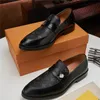Designer de couro Sapatos de vestido de luxo Chaussure Homme em Cuir Office Costura Mocassins feitos à mão sapatos de couro genuínos