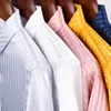 Chemises décontractées pour hommes chemise en soie pour hommes mode d'été vêtements en soie rayée à manches courtes hommes décontracté bureau Satin soie chemises habillées 230505