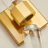Wall Lamp Clear Crystal LED Lights For Bedroom Parlor Dining Room Modern Sconce Gold Metal 3000K Minimalist Home Deco